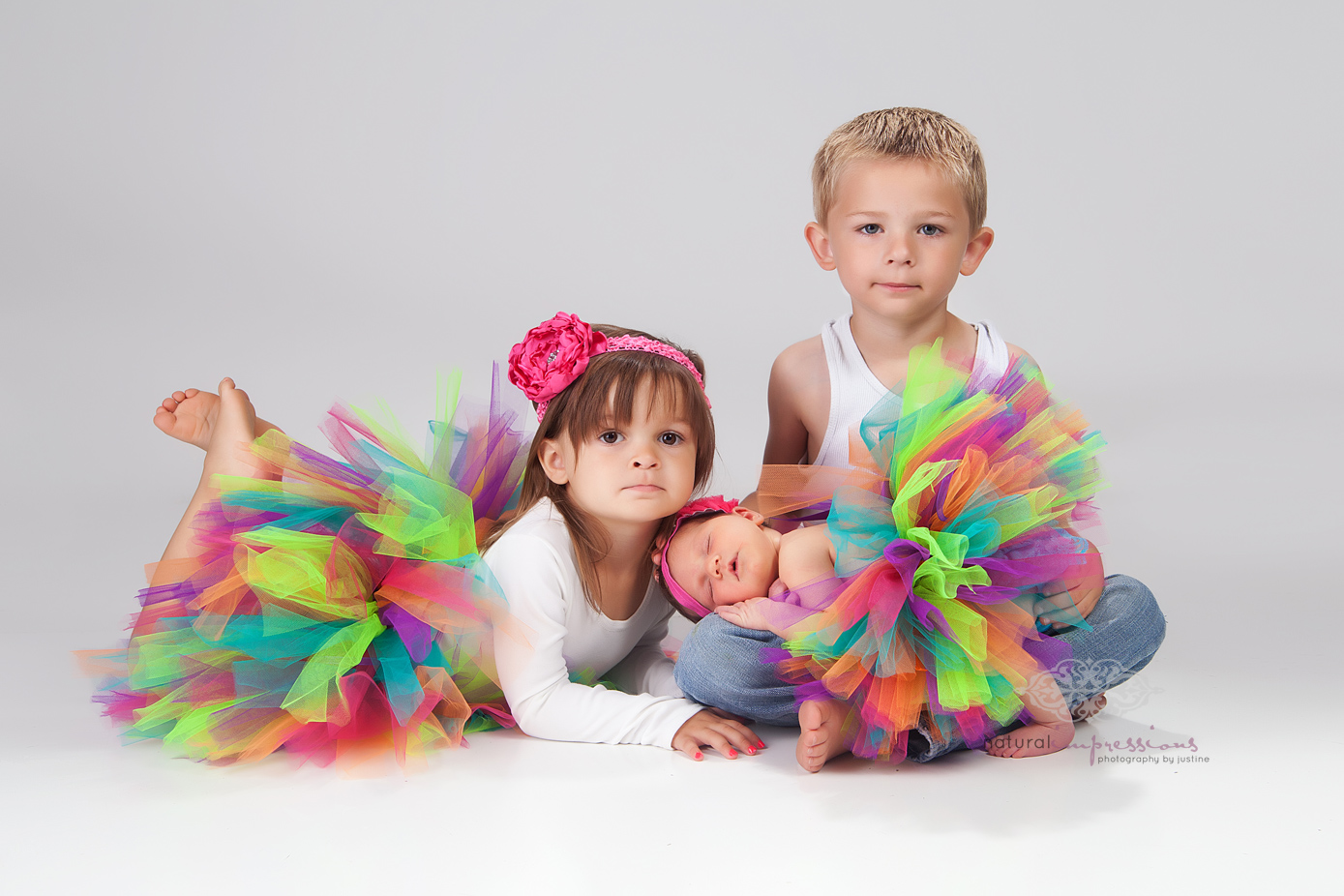 colorful newborn photo