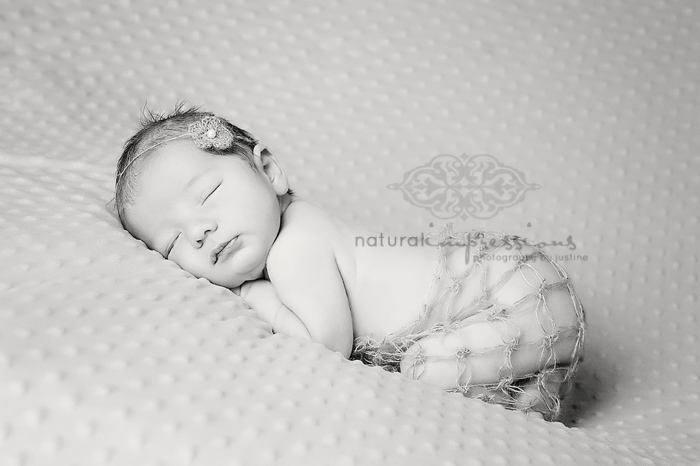 black and white newborn photo