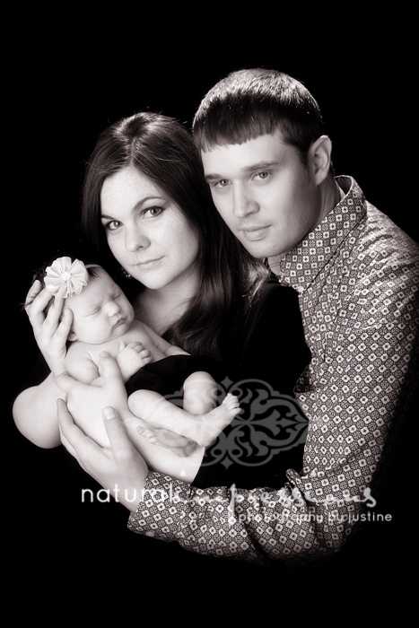 newborn baby and family picture