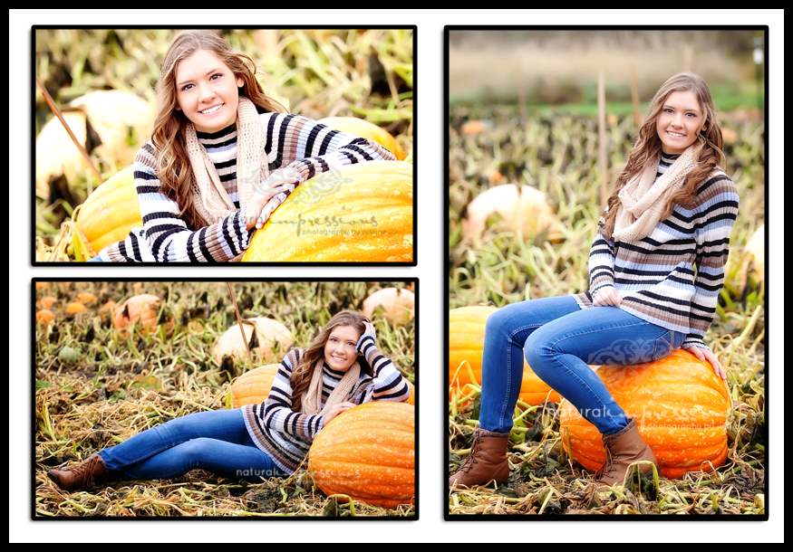 Senior pictures with pumpkins