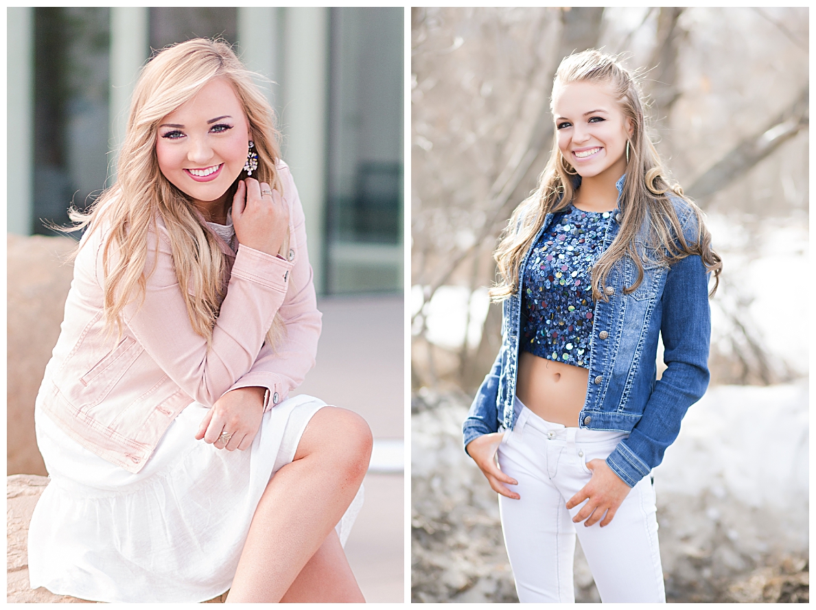 Senior Girls Pose at Heritage Center