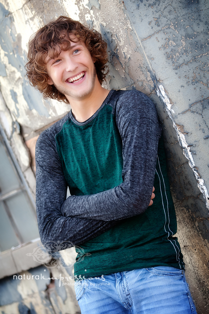 Senior Boy Laughing during photo shoot