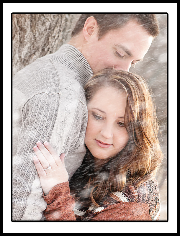 bismarck snow engagement pictures