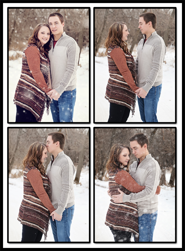 bismarck winter engagement pictures