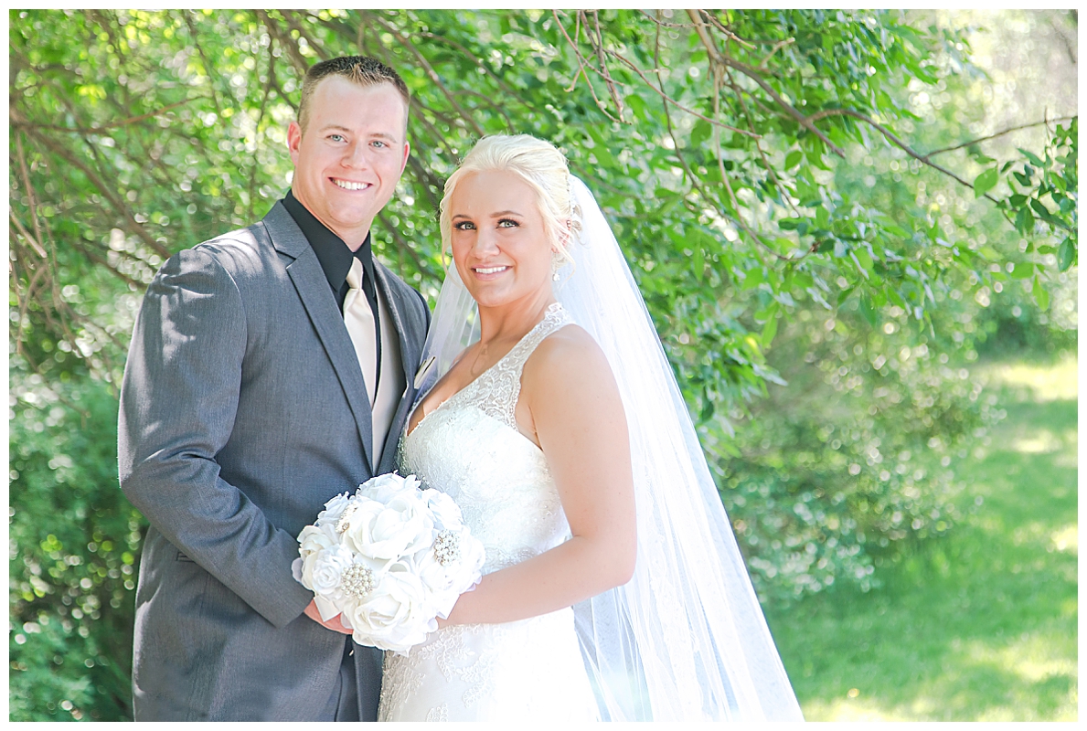 Bride and Groom outdoors