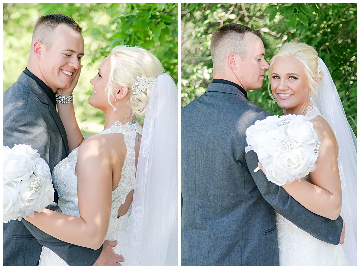 Bride and groom closeup 