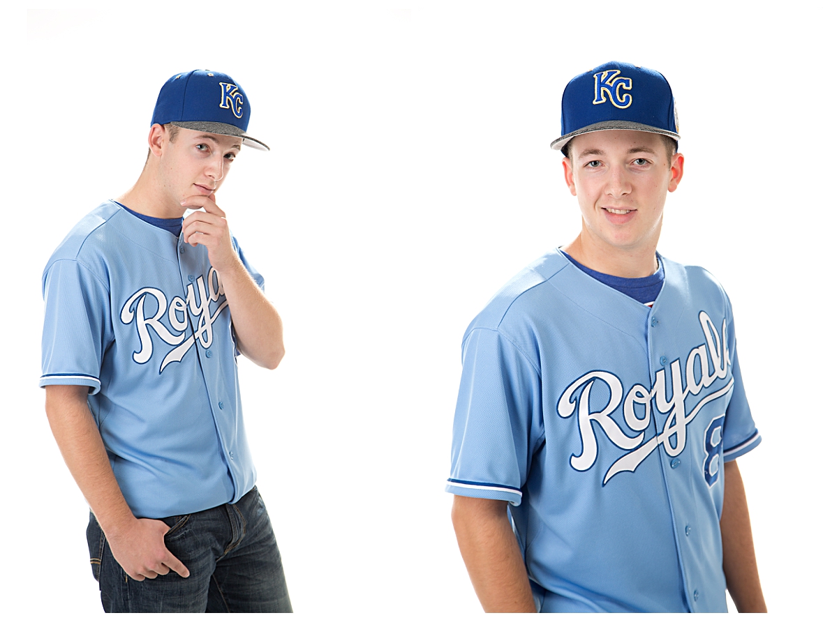 Senior boy and Royals jersey