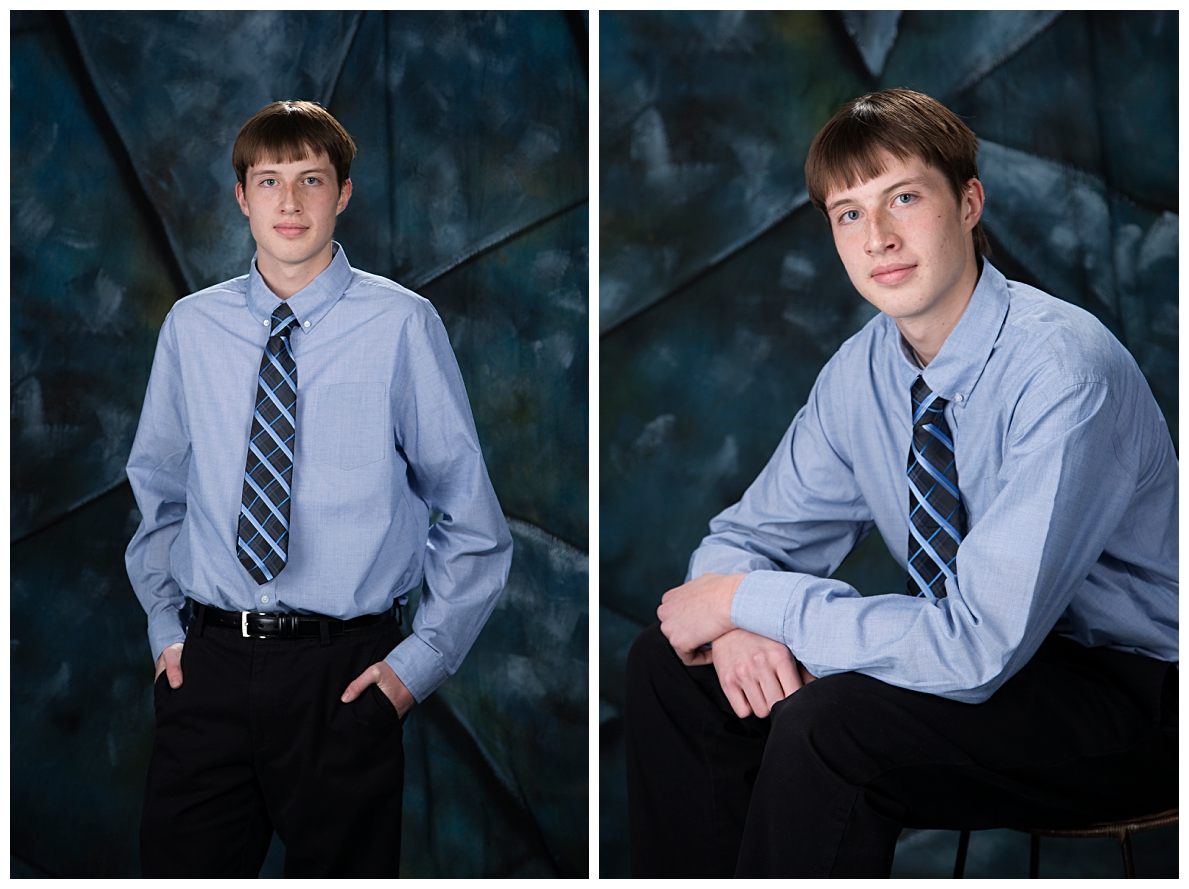 formal senior pictures of a boy