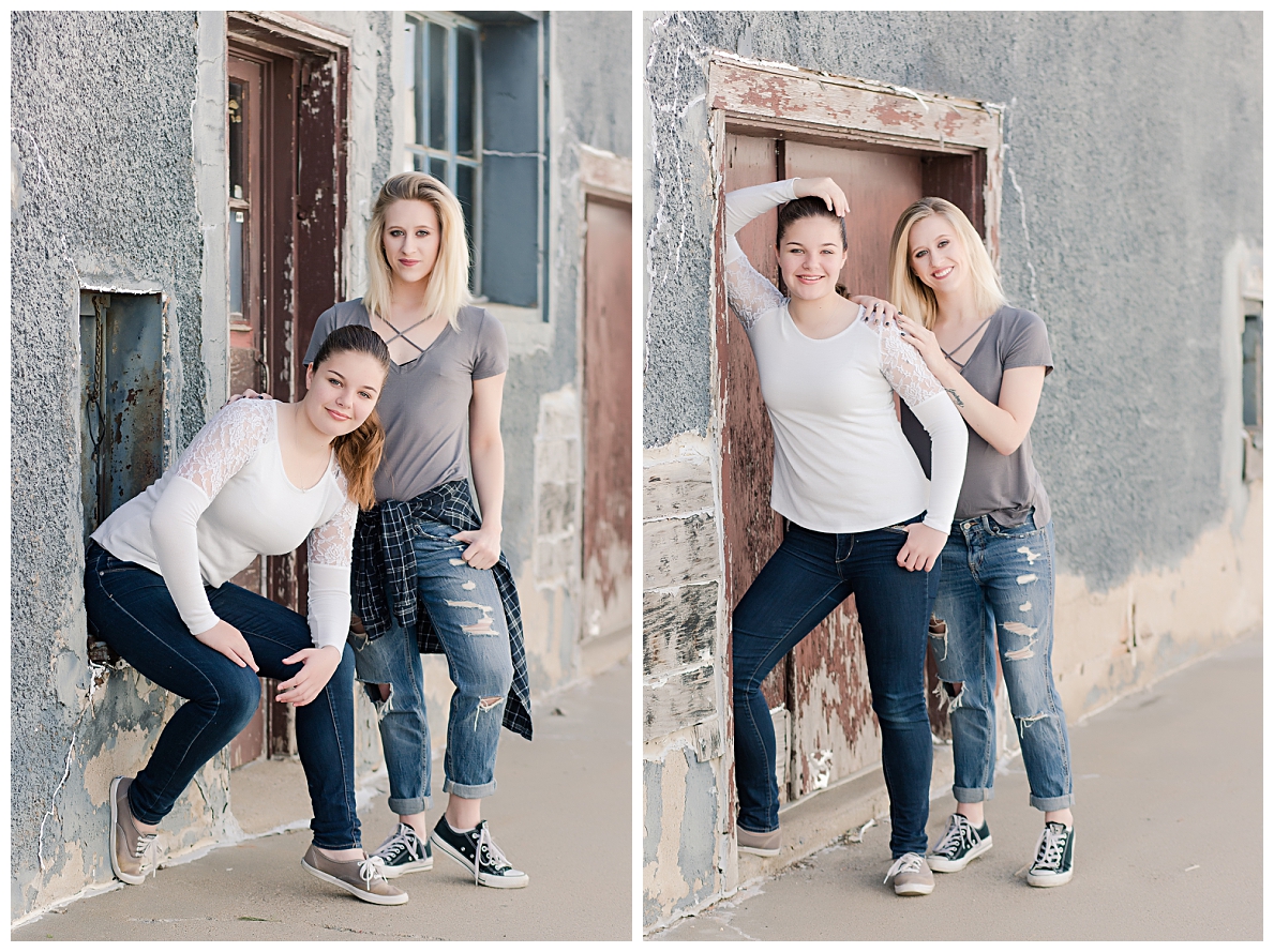 Senior Girls pictures in an alley