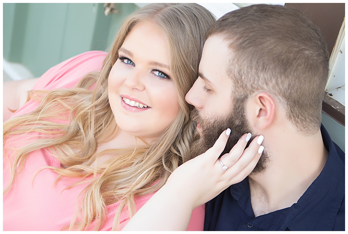 Engagement photos closeup with ring