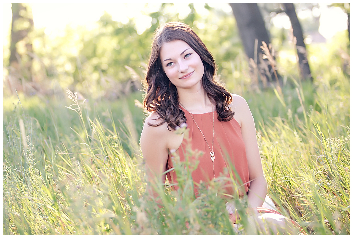 Senior girl in a field