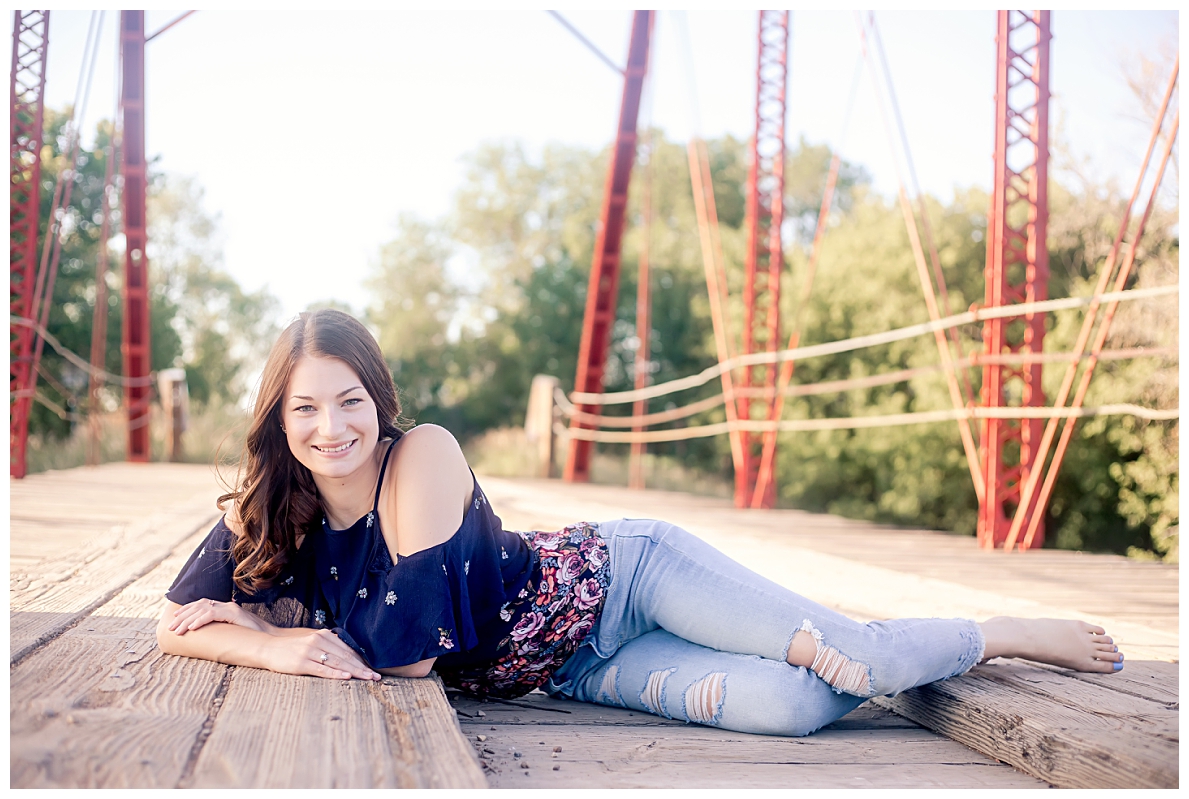 Senior Pictures on Bridge