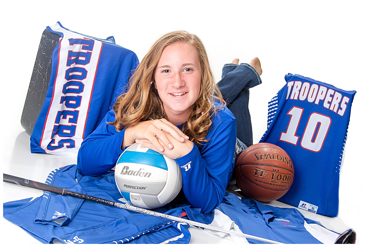 Senior girl sports photo