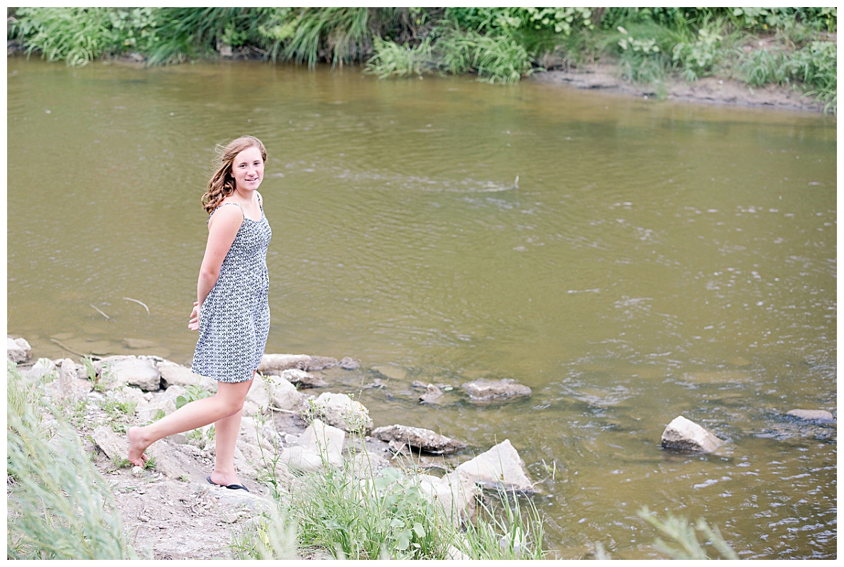 Senior pictures by river