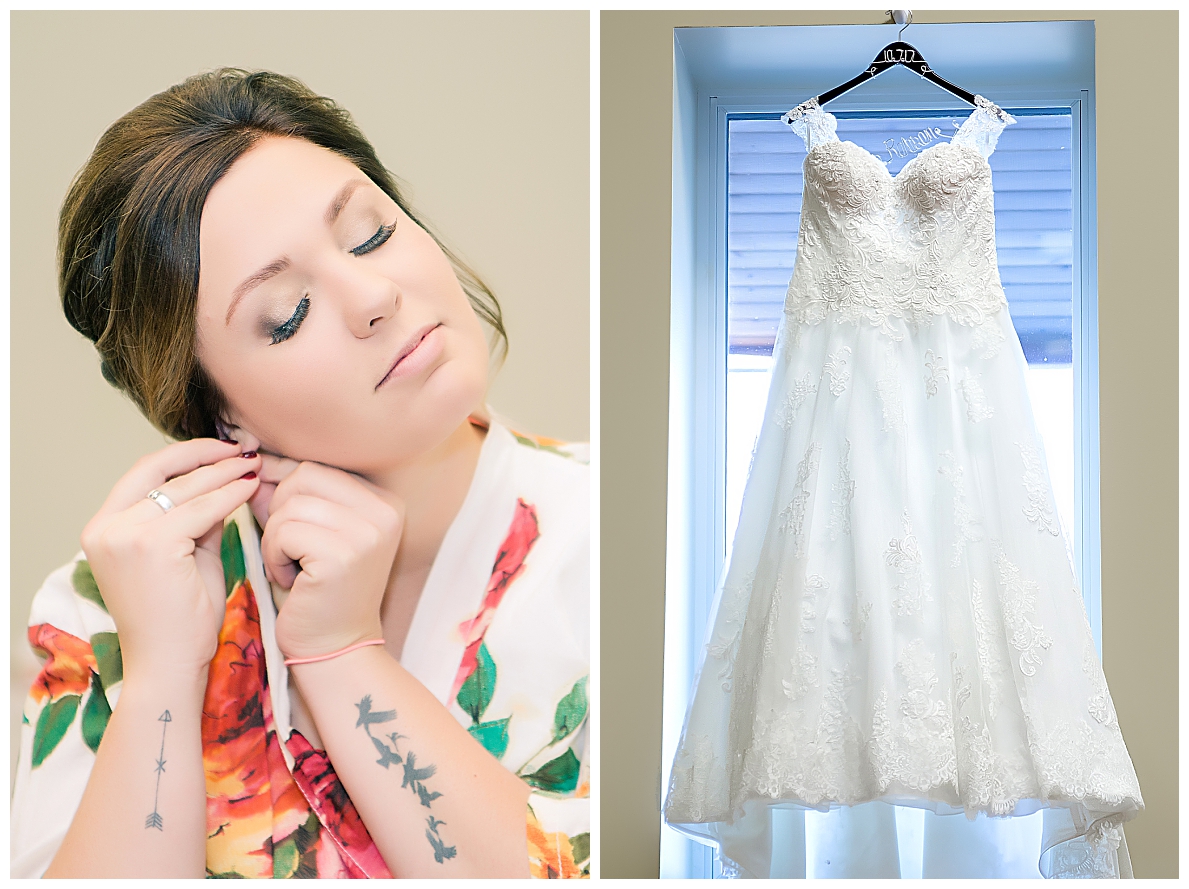 Bride getting ready