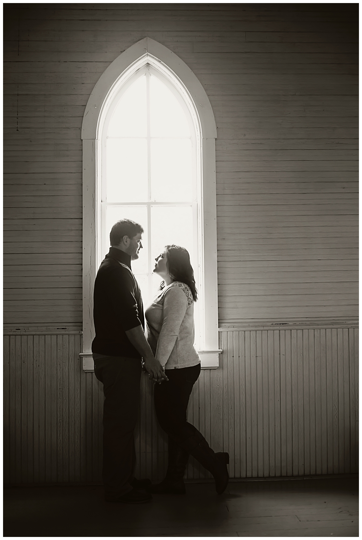 Engagement Pictures in an old country church