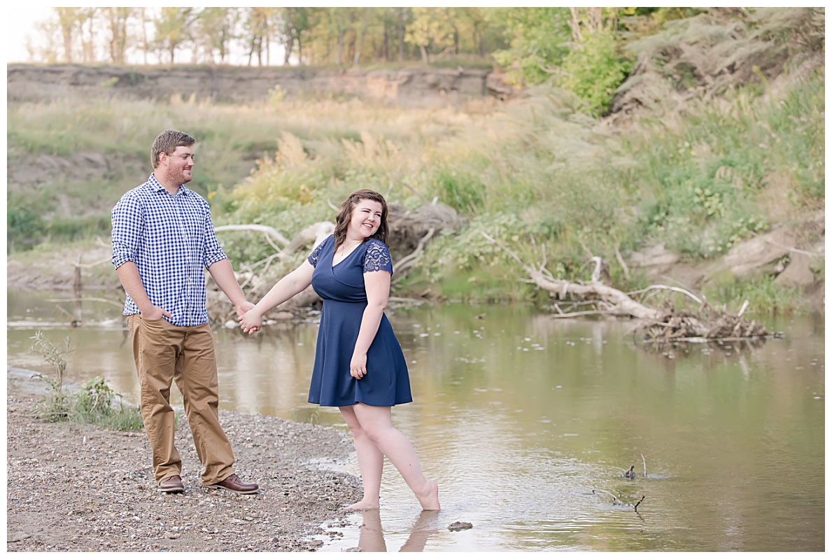 Riverside engagement pictures