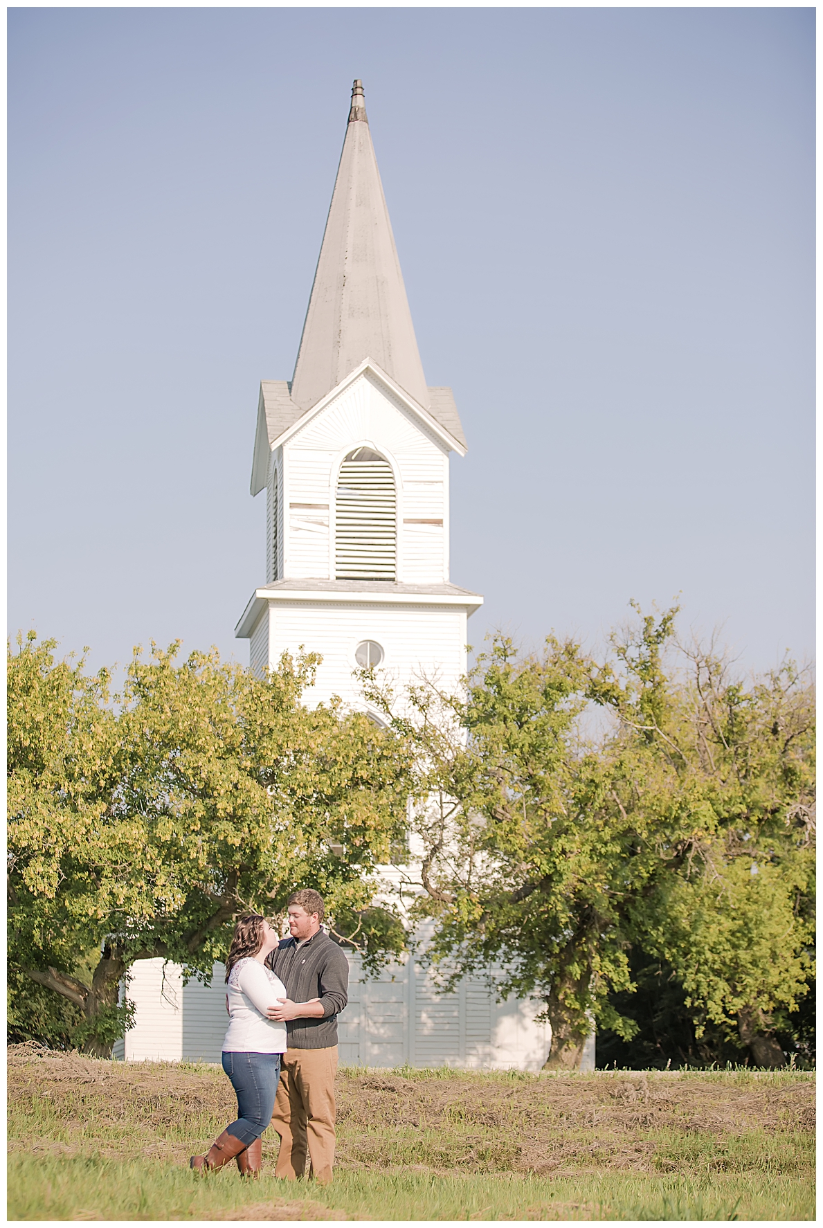 Engagement Photos by Country Church