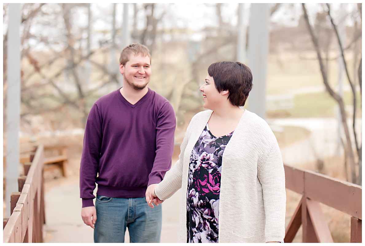 Engagement Pictures on a Bridge