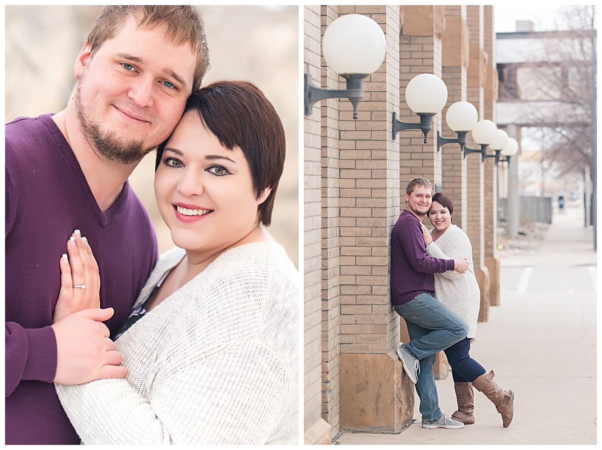 Engagement Pictures downtown Bismarck ND