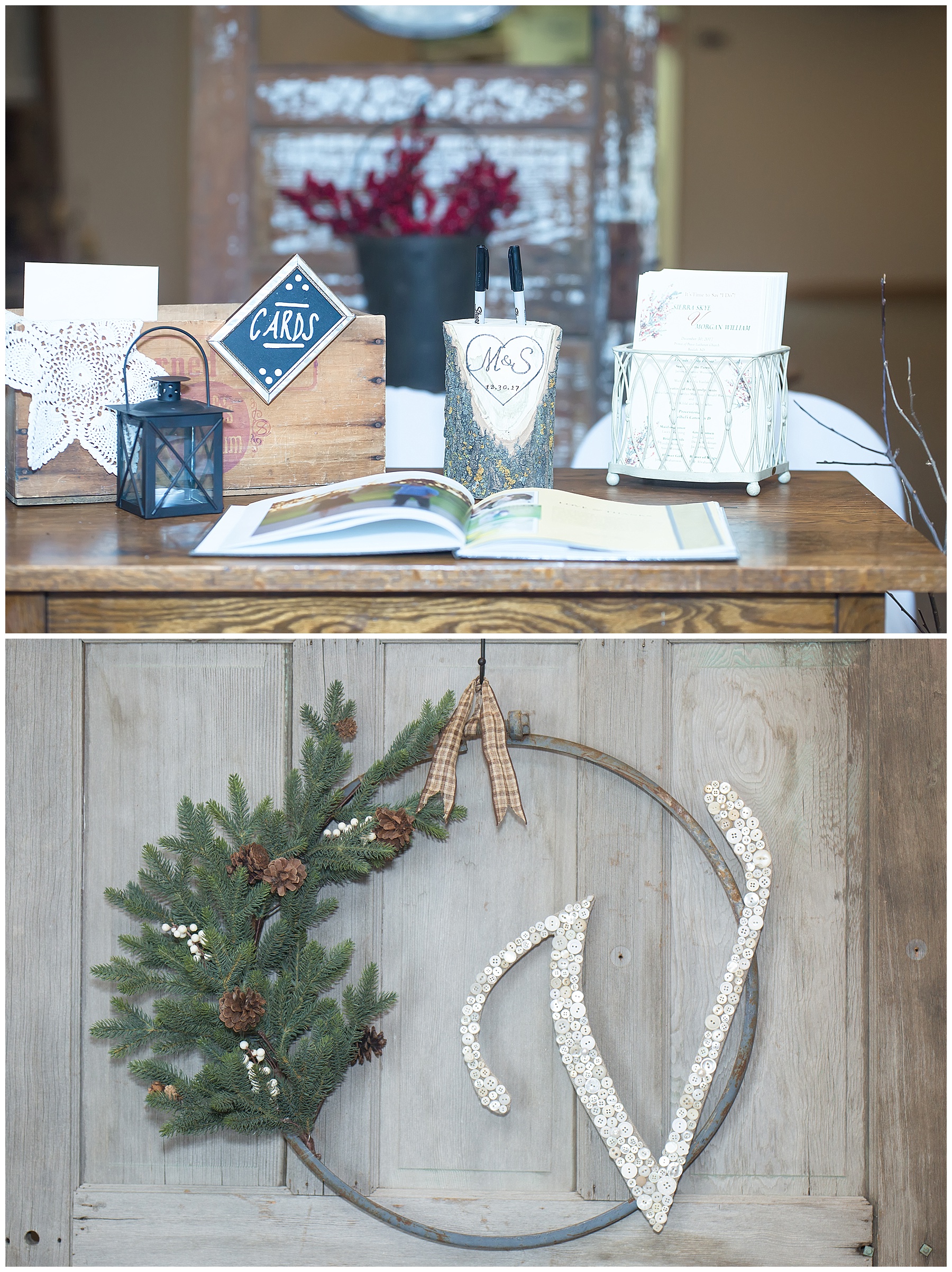 Winter wedding decor