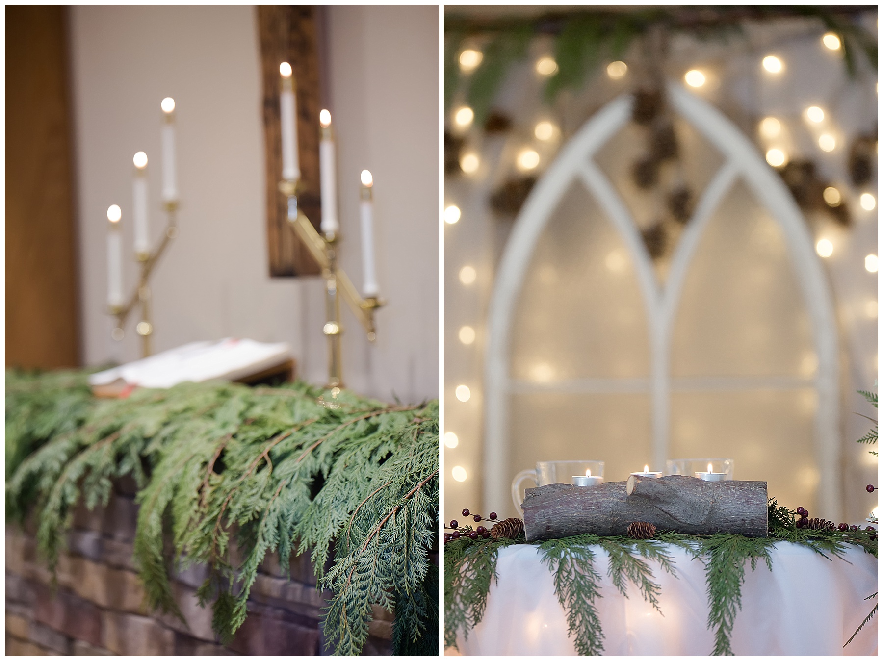 Winter wedding altar