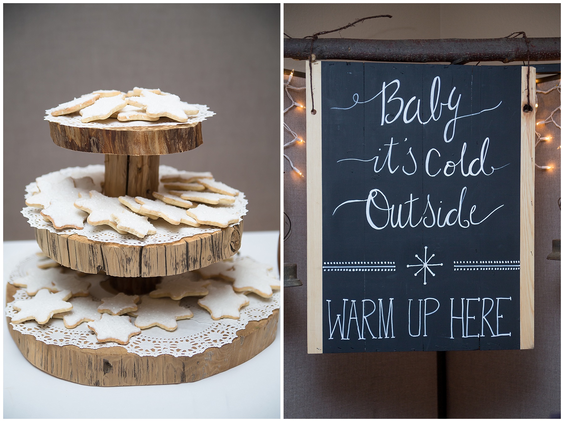 winter wedding decor