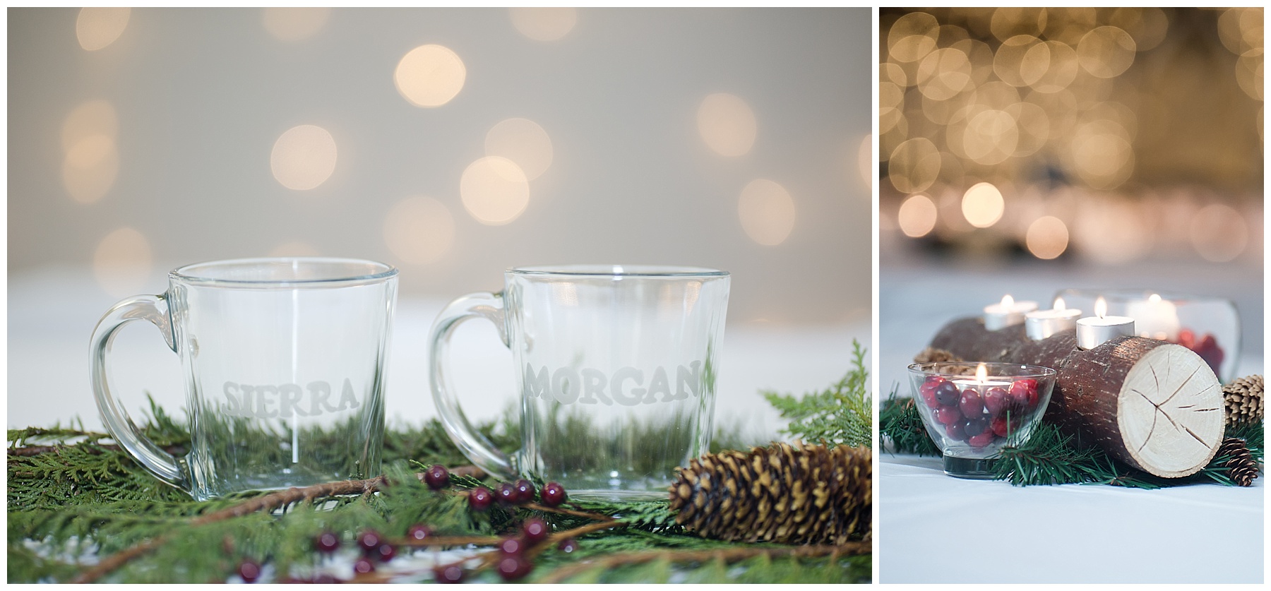 Winter wedding coffee mugs