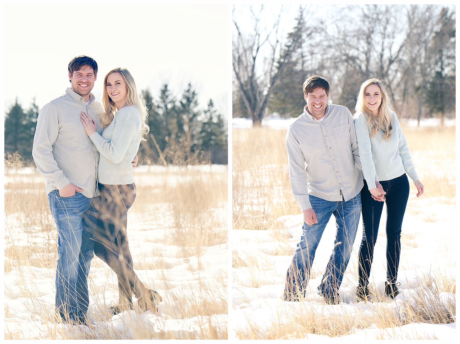 Playful engagement pictures