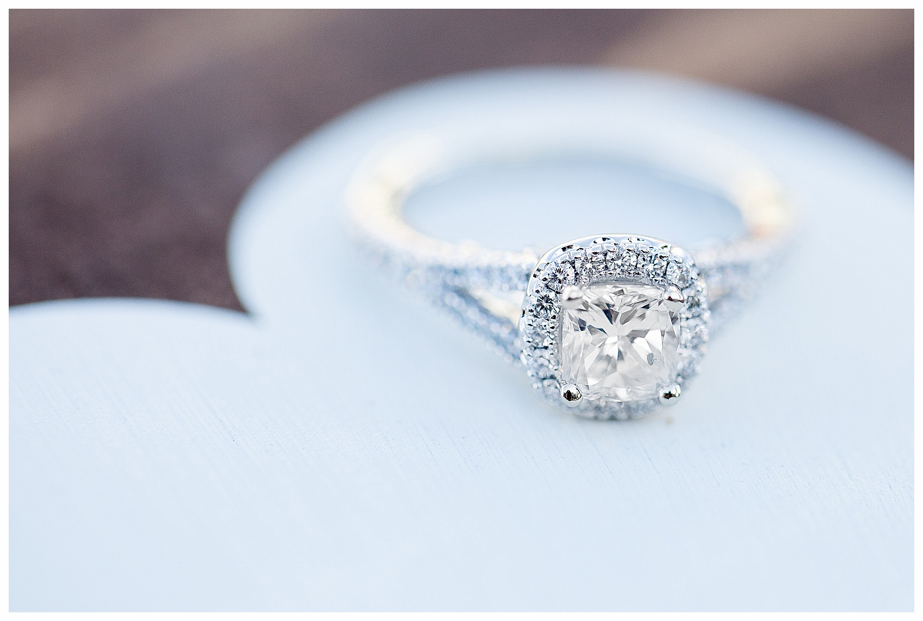 engagement ring on heart sign