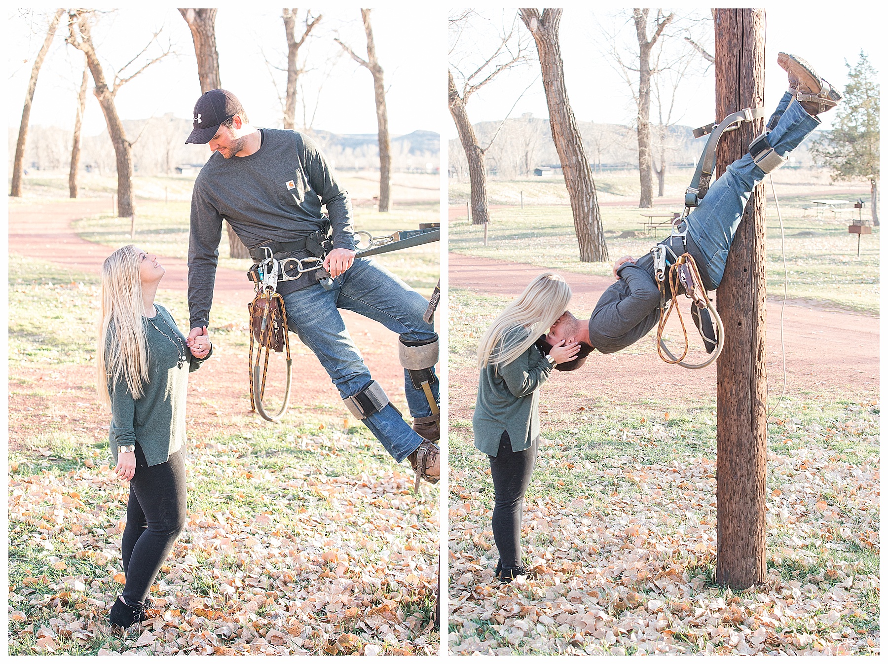 Engagement pictures lineman