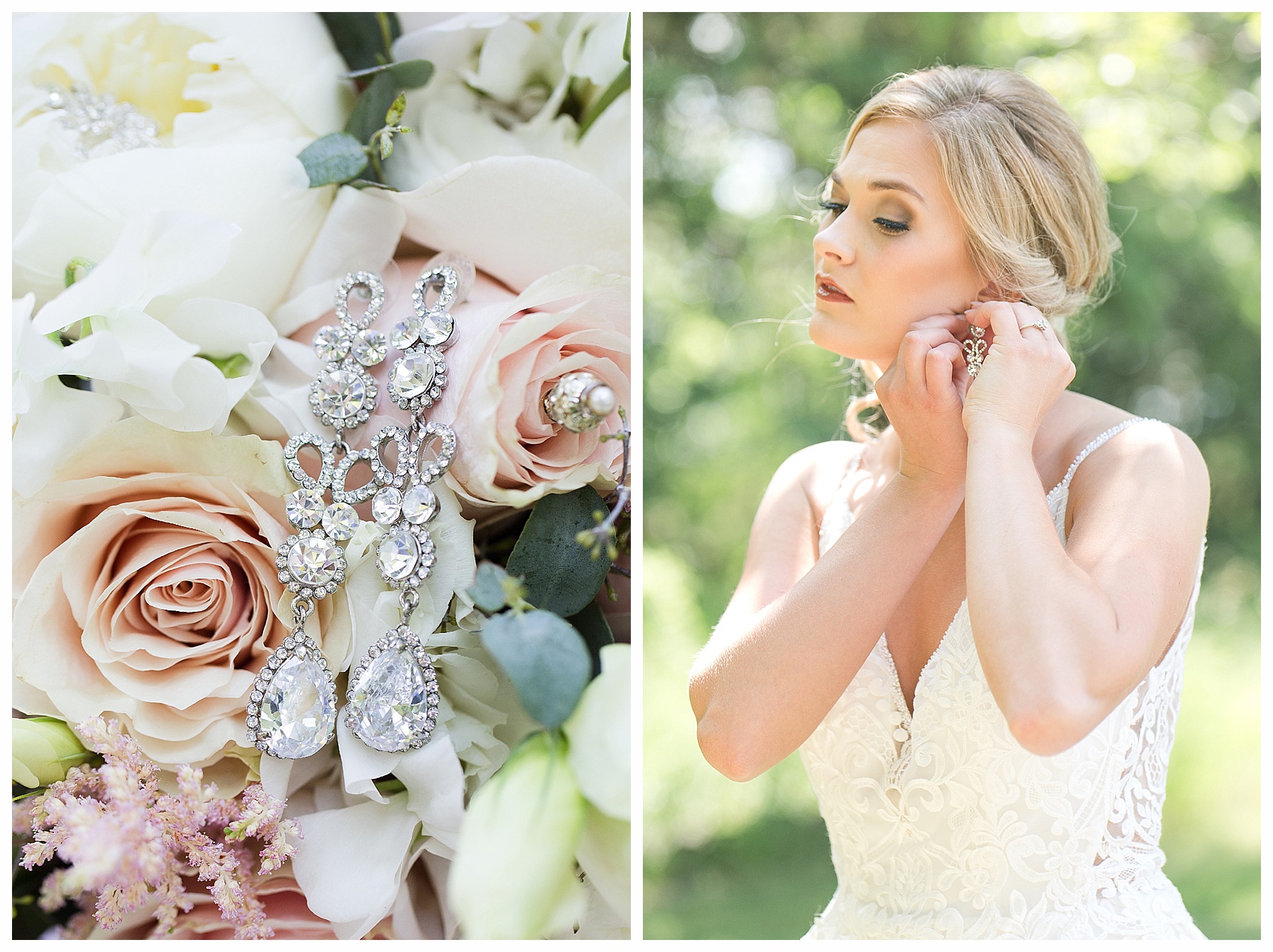 bride and earrings