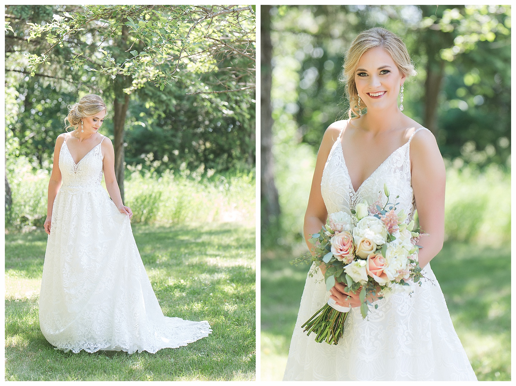 bride with no bouquet or veil