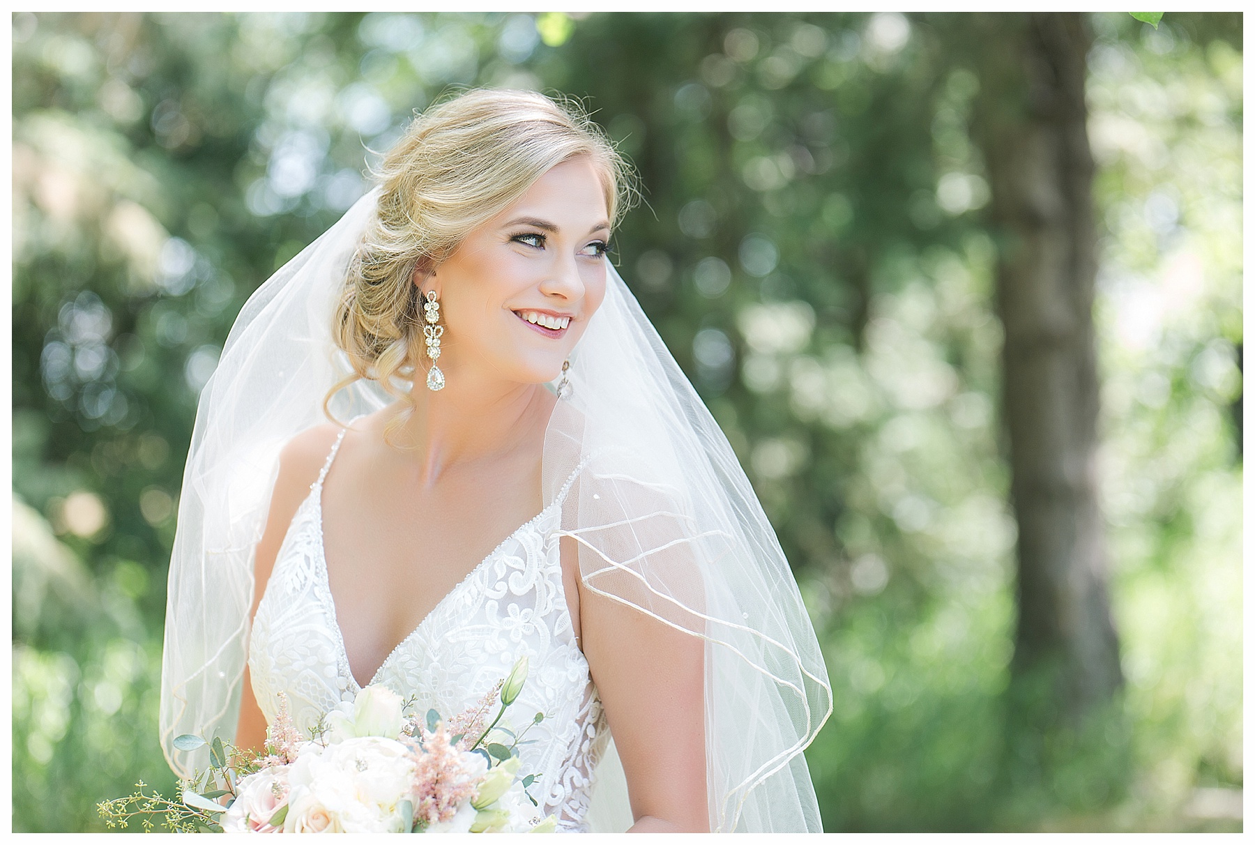 bride looking in distance