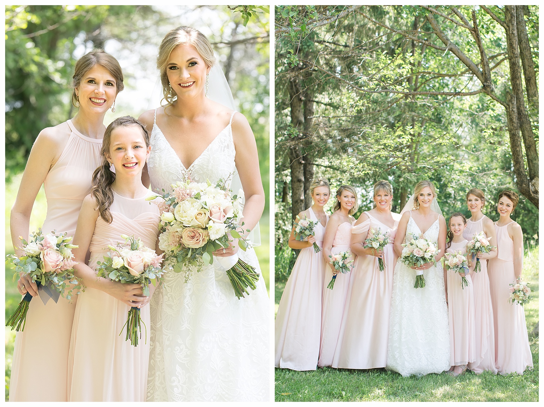 bride and bridesmaids