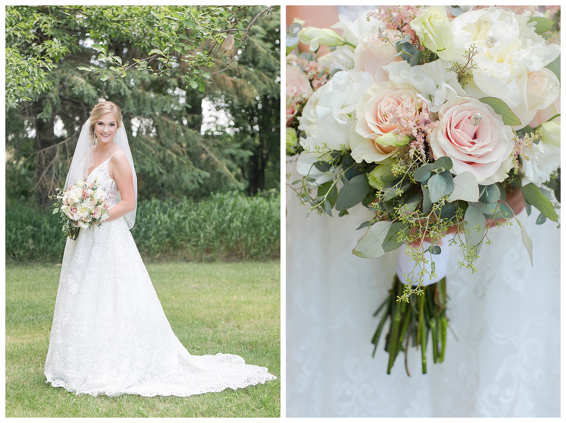 bride and bridal bouquet