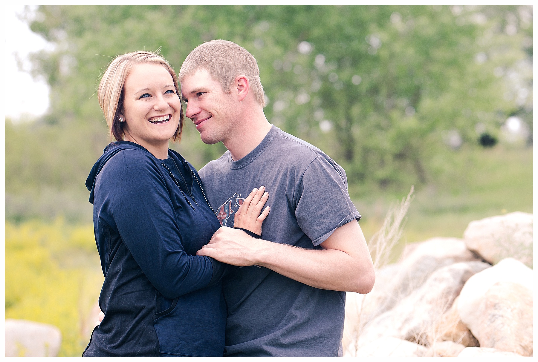 laughing engagement pictures