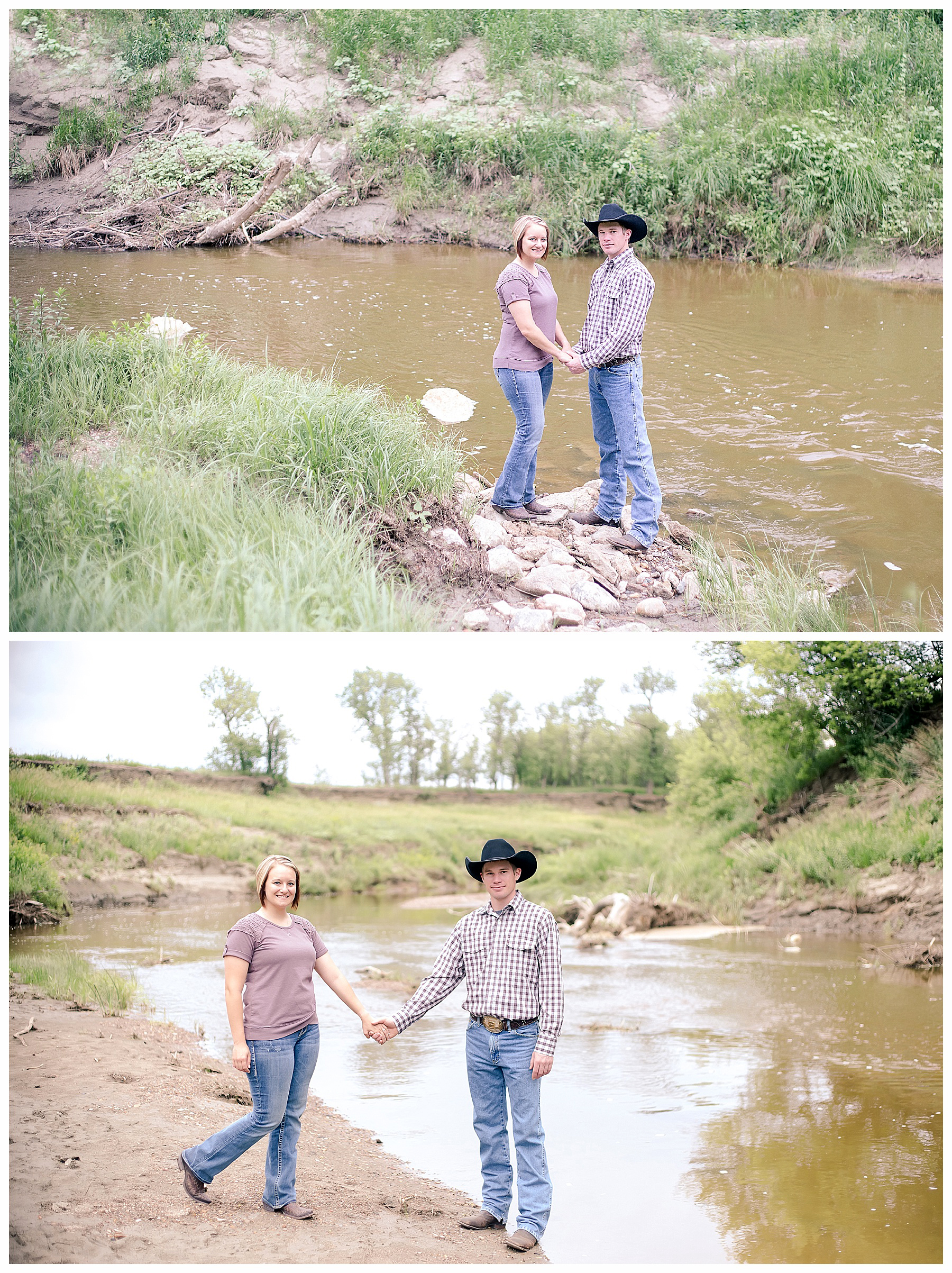 River side engagement pictures