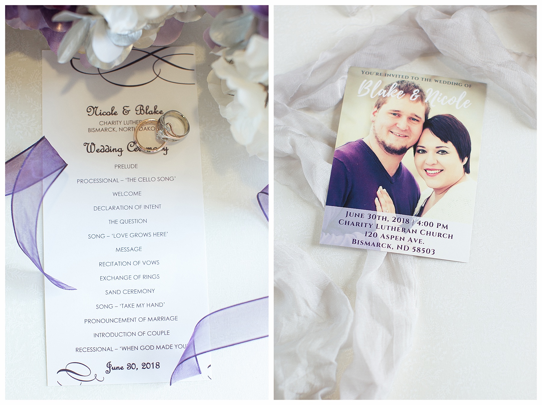 wedding ring and program