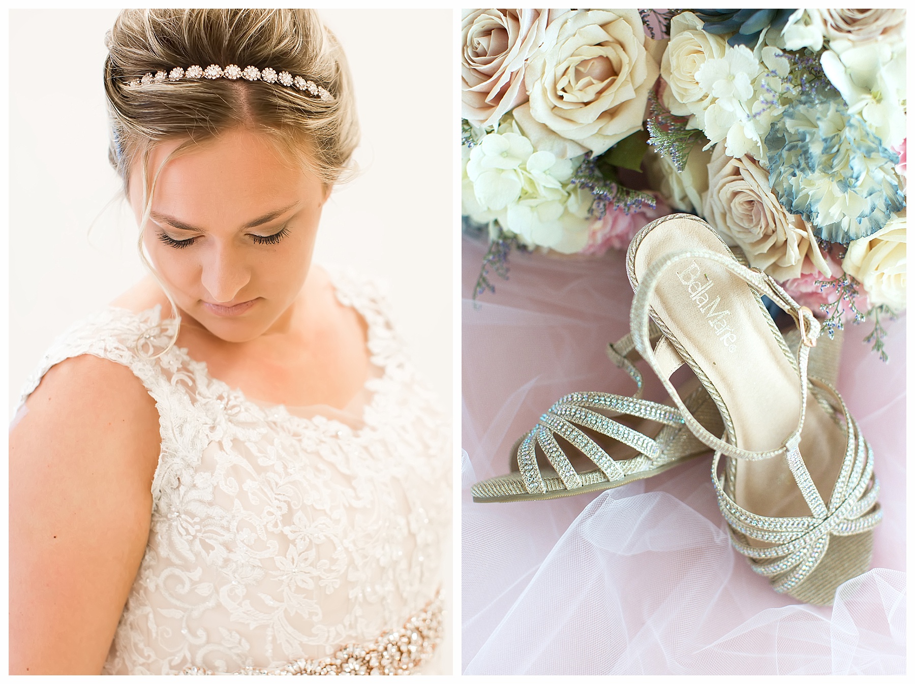 bride and shoes