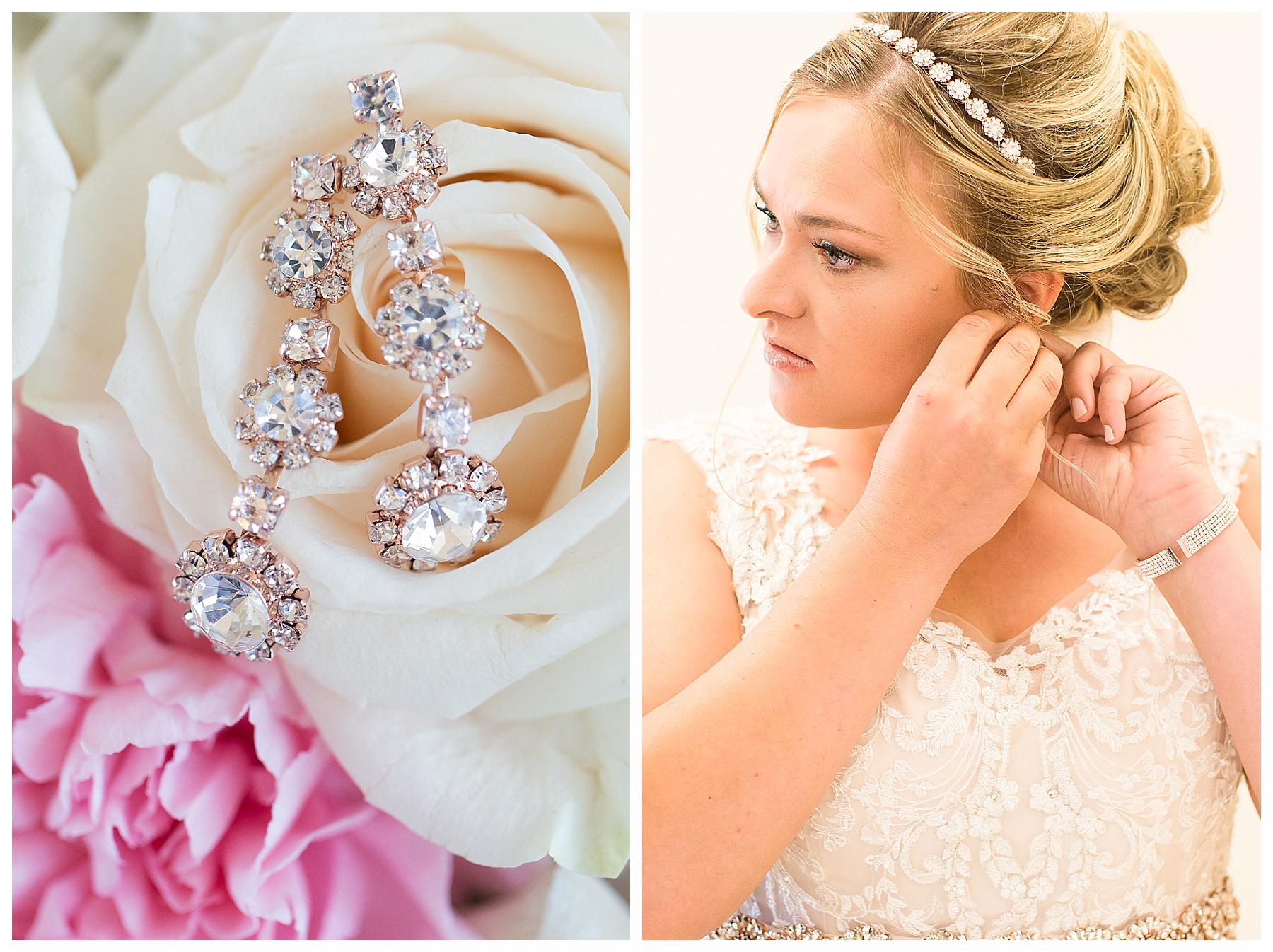 bride and earrings