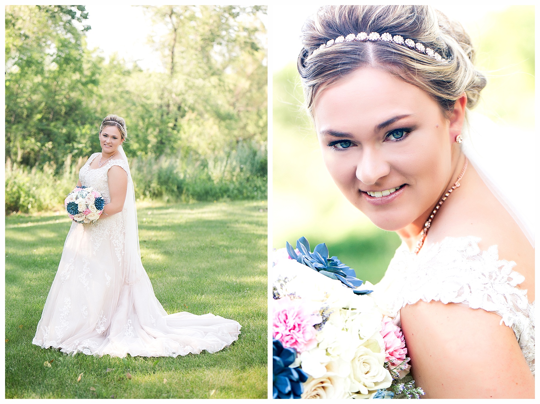 close up bridal portrait