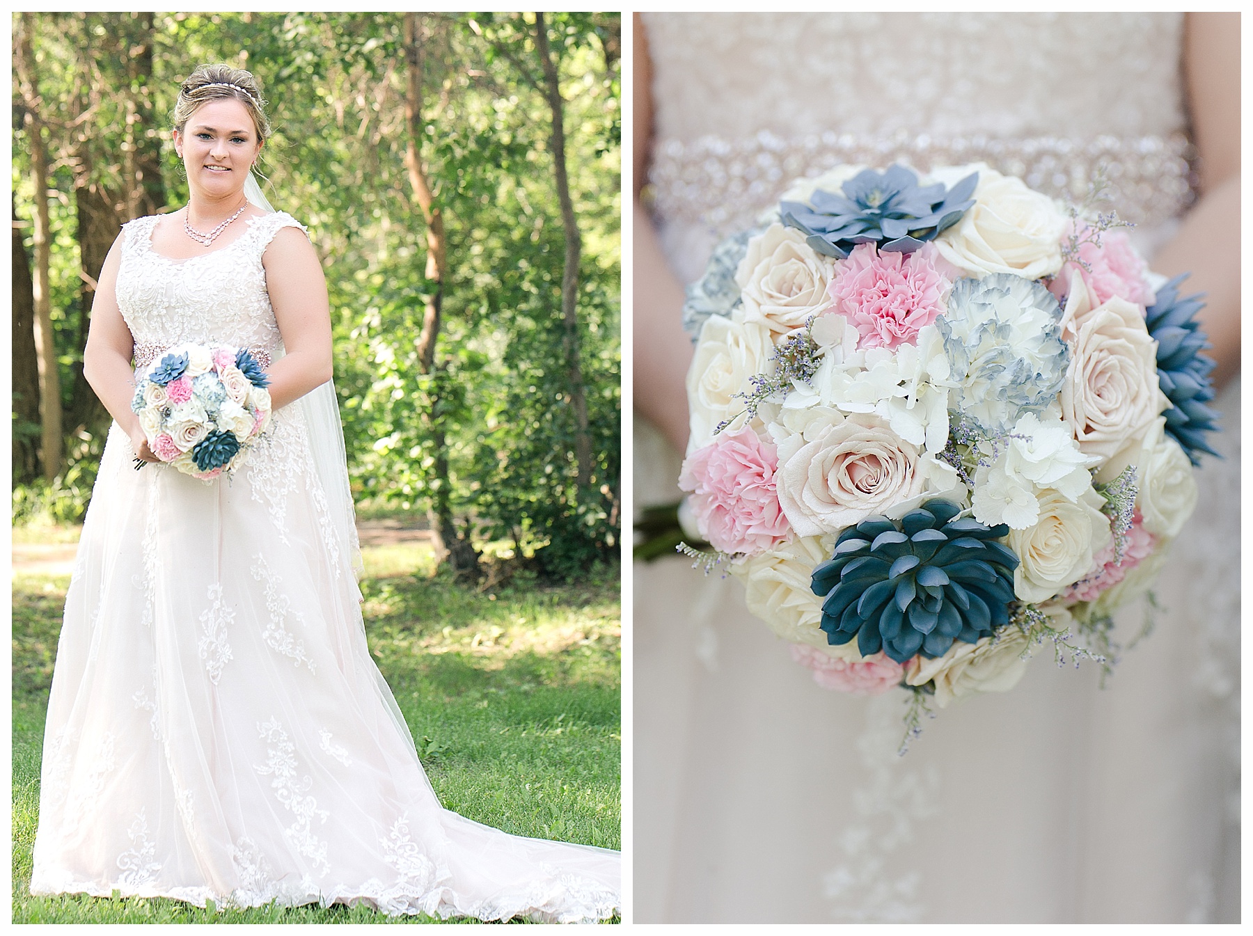 close up bridal bouquet