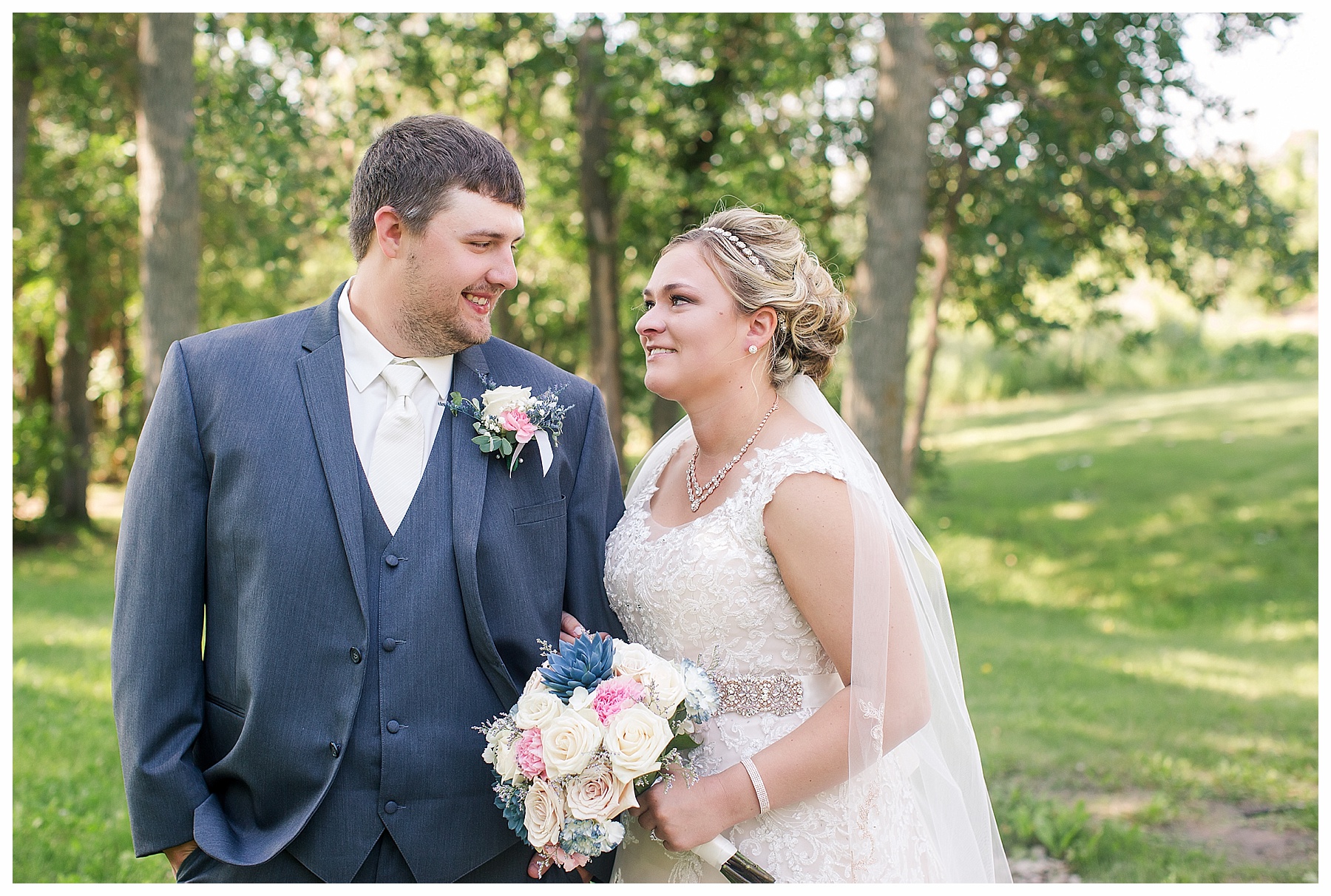 North Dakota bride and groom