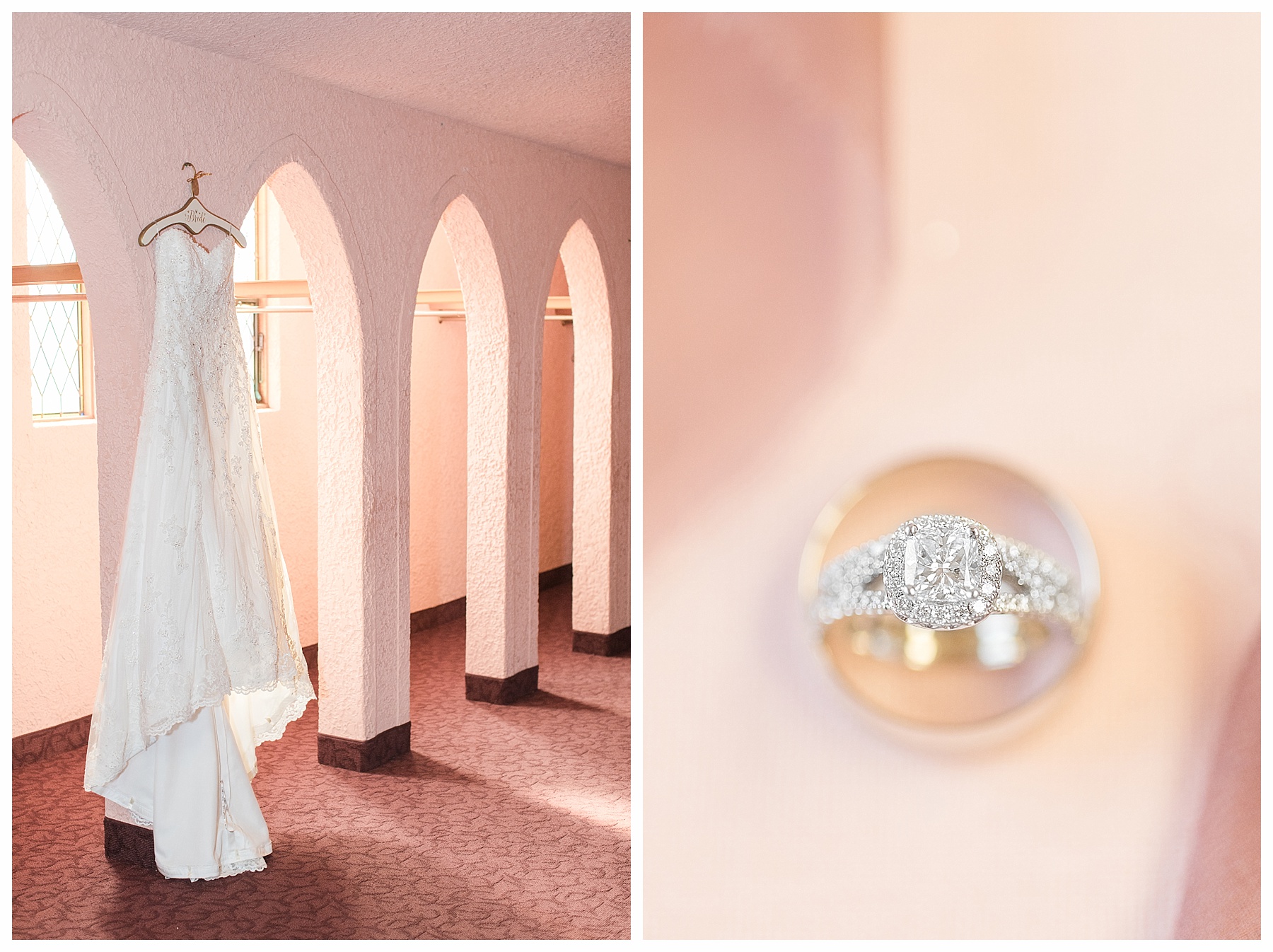 Wedding Gown and Ring Close Ups