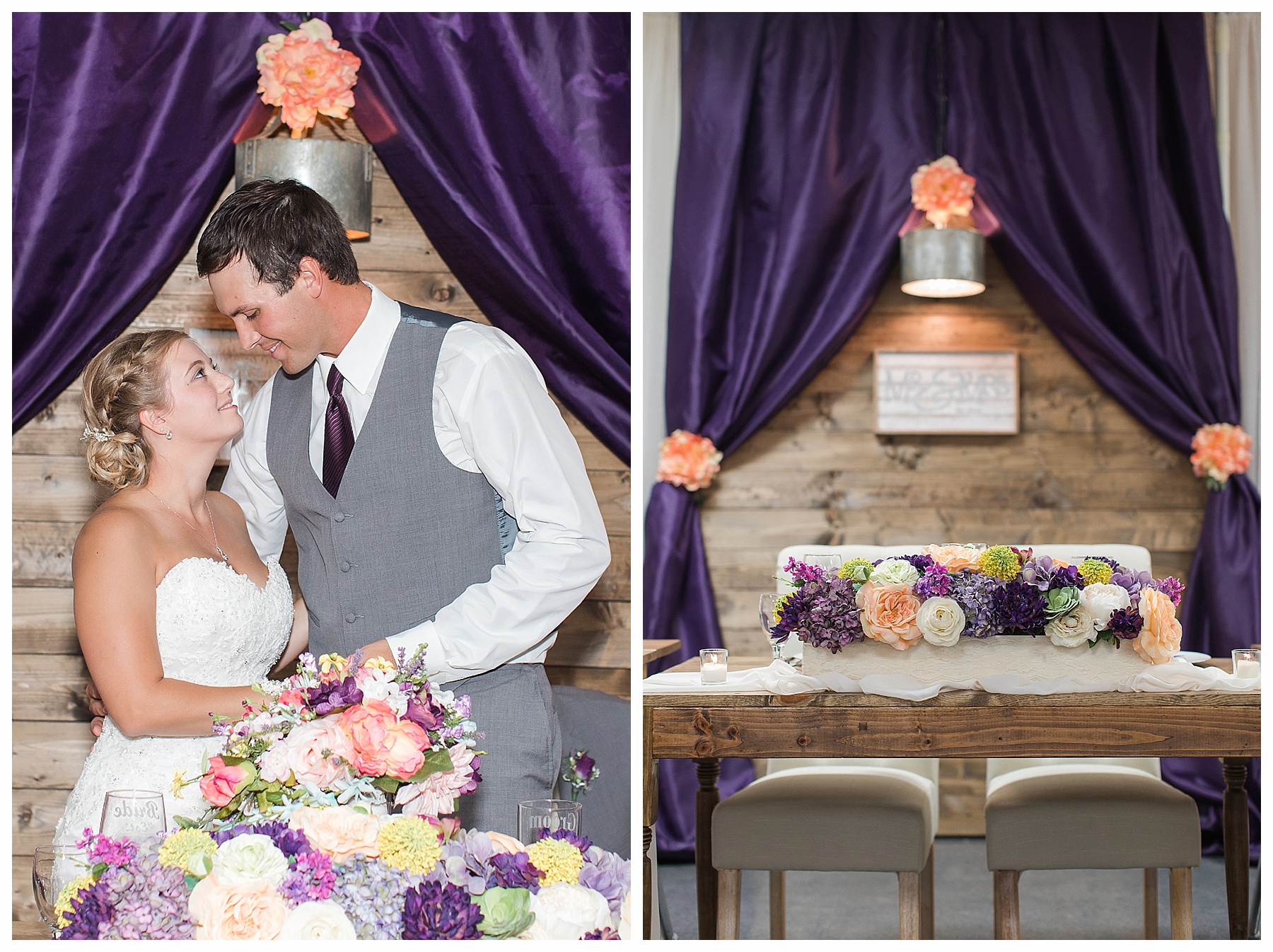 North Dakota wedding sweetheart table