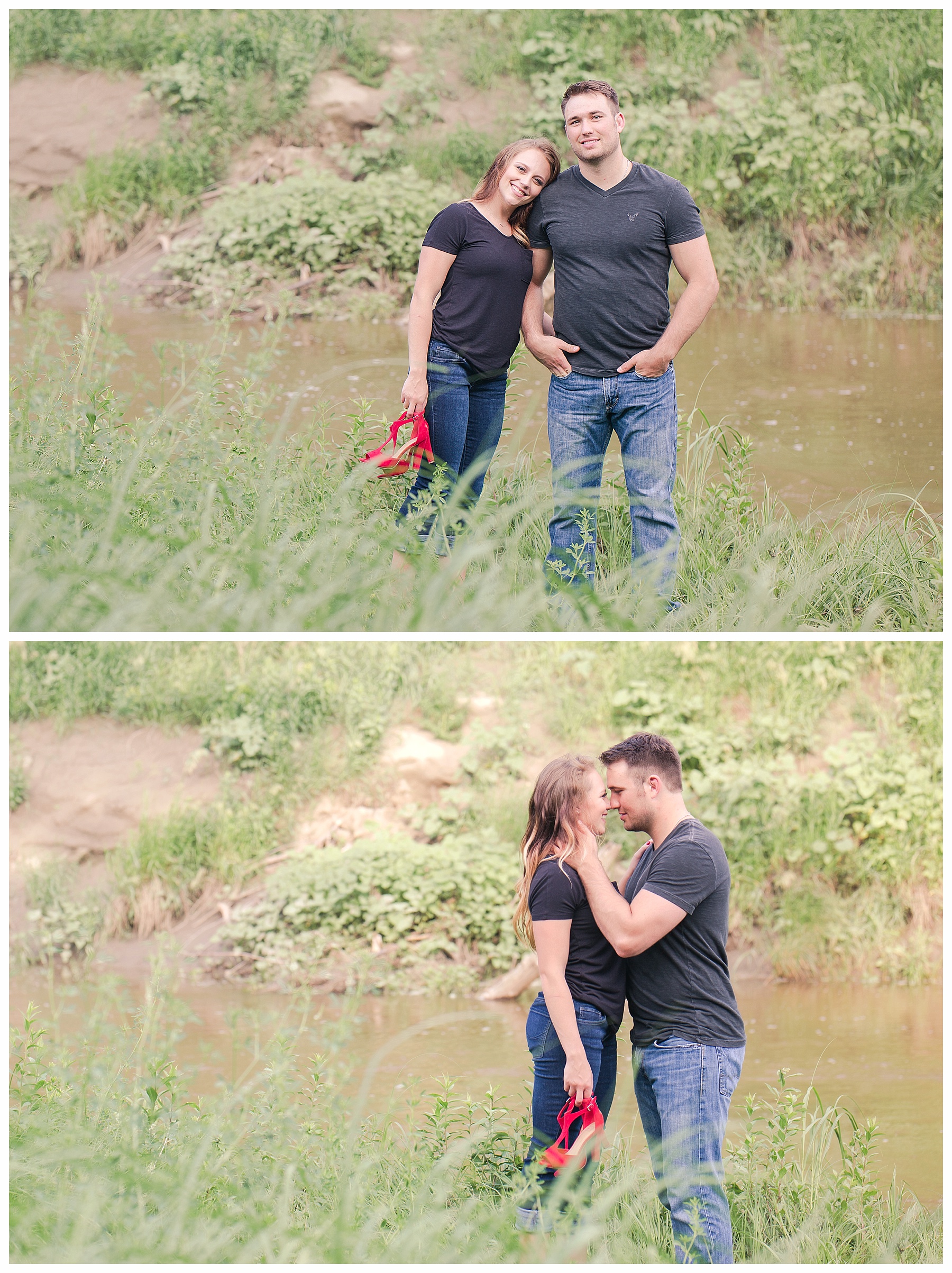 Engagement pictures by river