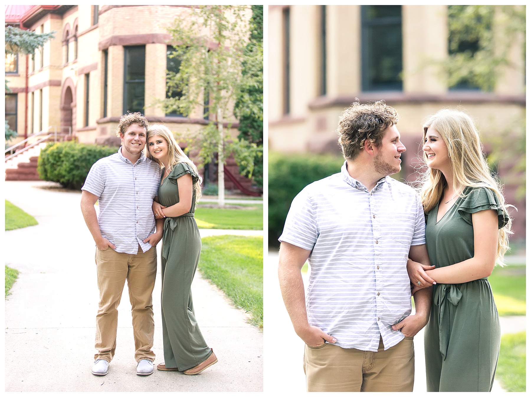 Engagement pictures on NDSU campus