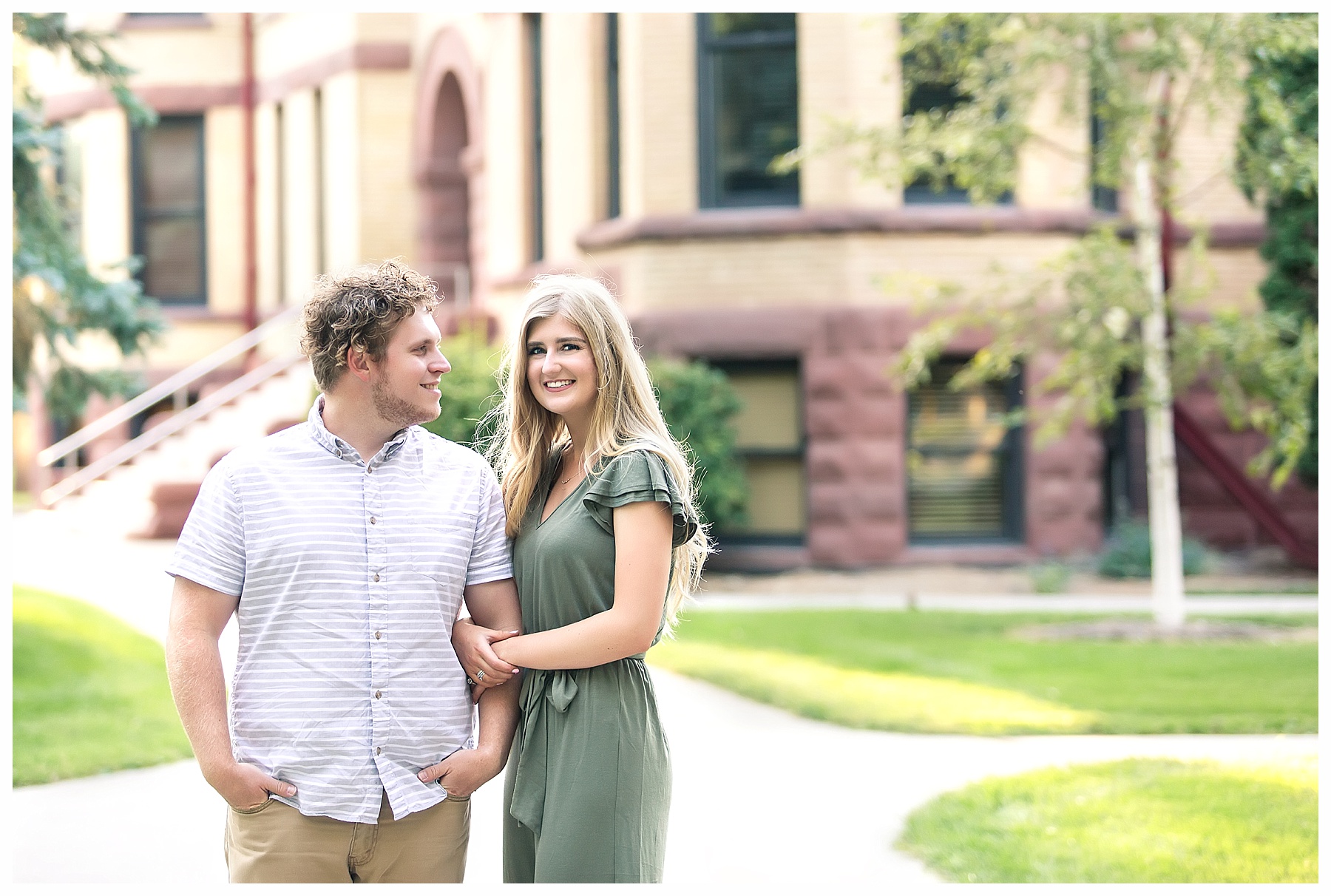 Engagement pictures on NDSU campus