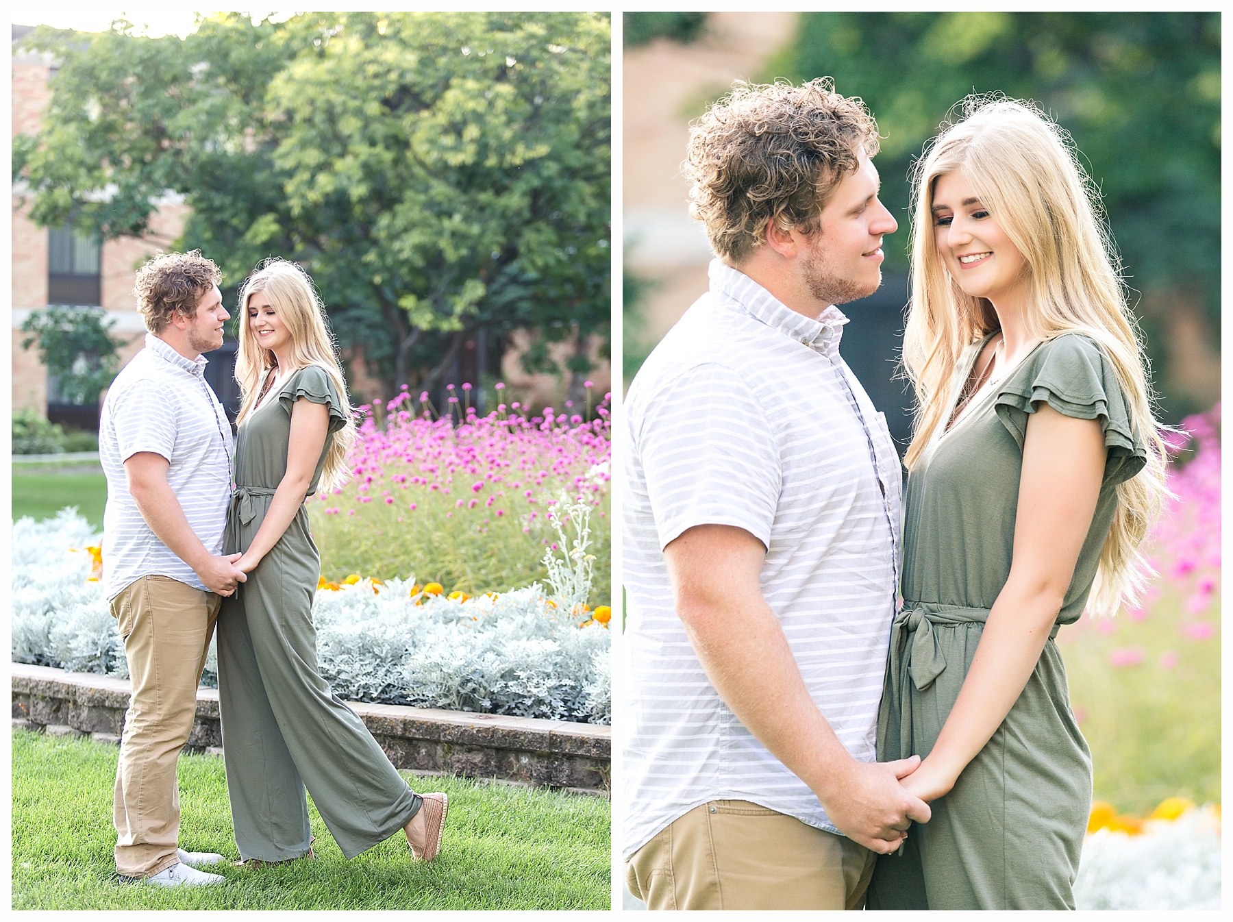 Engagement pictures on NDSU campus